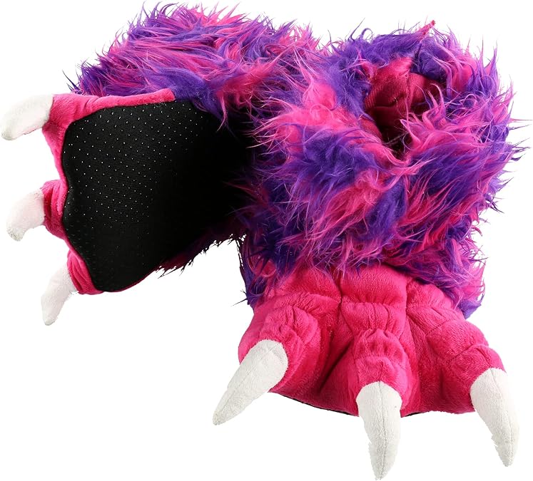 Lazy One Animal Paw Slippers for Kids and Adults, Cozy Furry Slippers - sugar skull costume