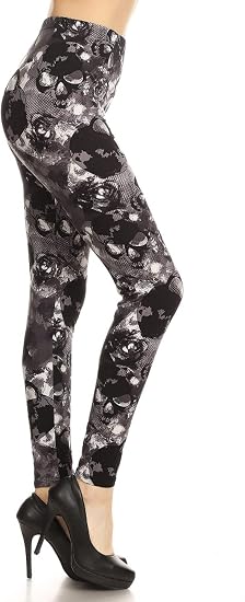 Leggings Depot Women’s High Waisted Skull & Halloween Print Leggings
