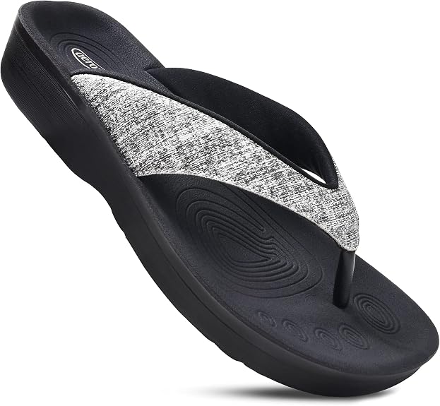 AEROTHOTIC Arch Support Flip Flops for Women - sugar skull costume
