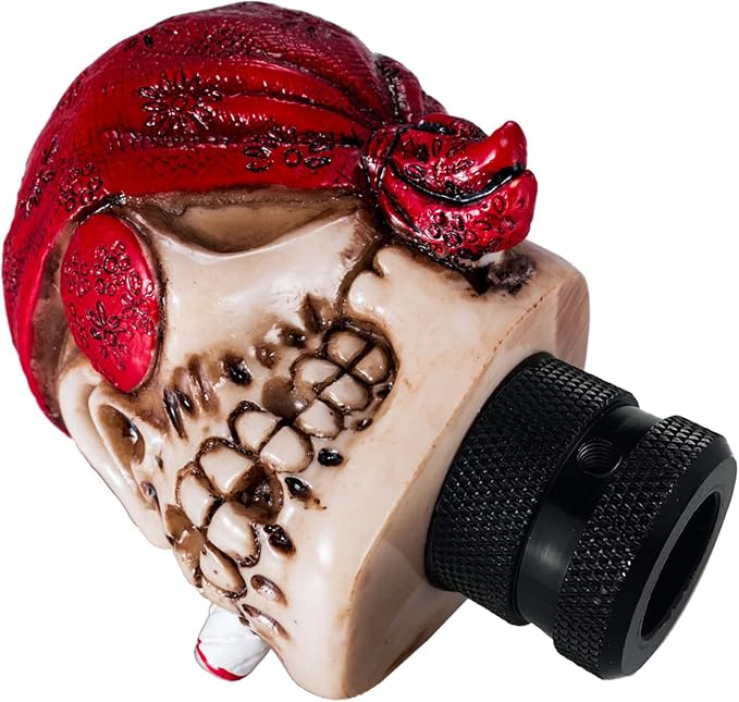 Skull Gear Stick Shift Handle One-Eyed Pirate Car Shifter Knob - skull sticker