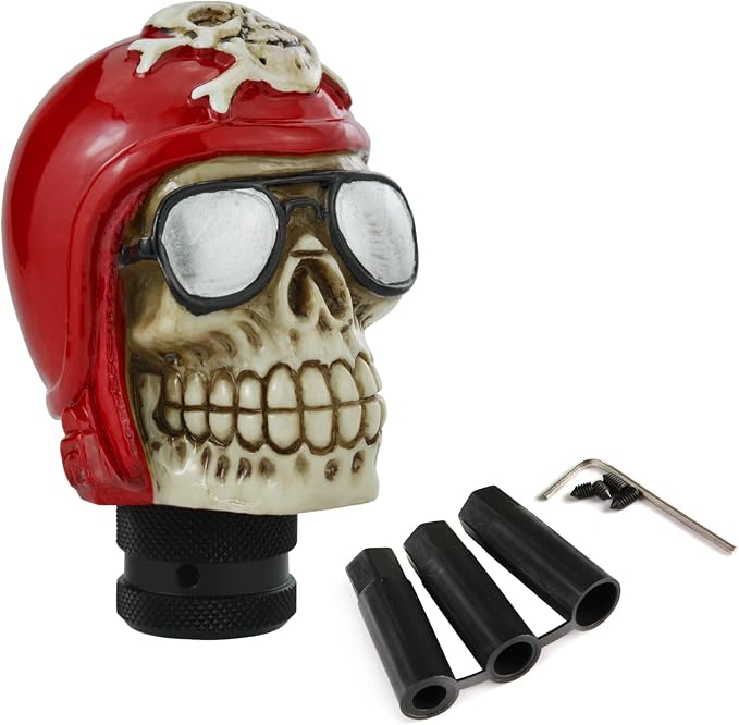 Pirate Skull Gear Lever Stick Shift Handle Car Shifter Knob - skull sticker