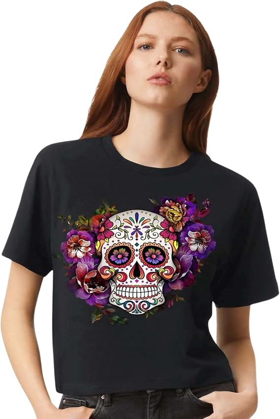 Halloween Skull Shirt – Funny Skeleton T-Shirt for Women, Halloween Graphic Tee, Vintage Halloween Shirt - skull sweatshirts