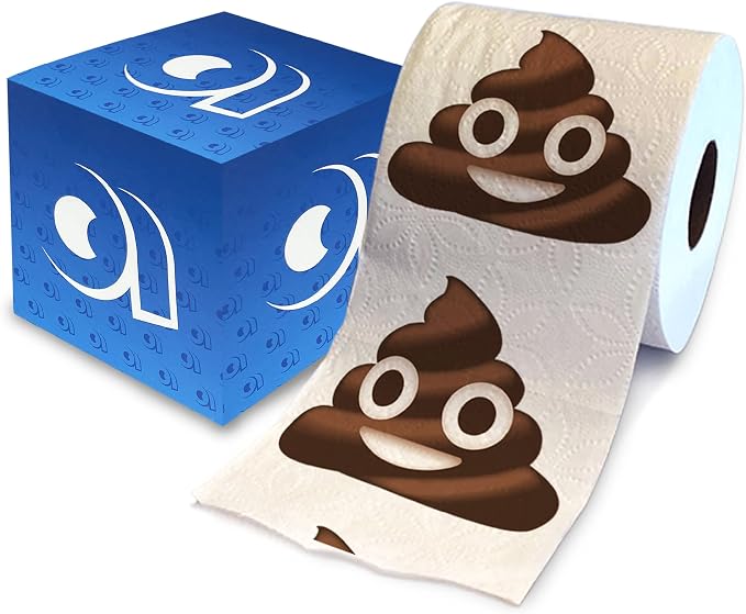 Printed TP Face Emotion Printed Toilet Paper Gift – Funny Toilet Paper Roll For Prank, Surprise, Bathroom Decor, Novelty Gift For Men, Women, Friends, Family, Birthday Party – 500 Sheets - skull toilet paper