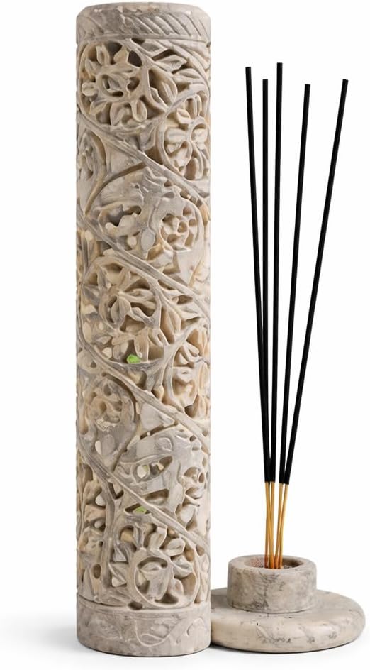 Carry Me Marble Soapstone Incense Stick Holder - skull incense burner