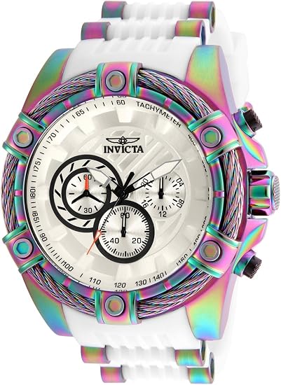 Invicta Men's 25523 Bolt Analog Display Quartz Black Watch - skull watch