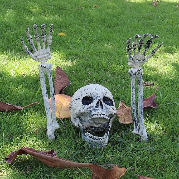AISENO Realistic Skeleton Stakes Halloween Decorations for Lawn Stakes Garden Halloween Skeleton Decoration Outdoor - skeleton