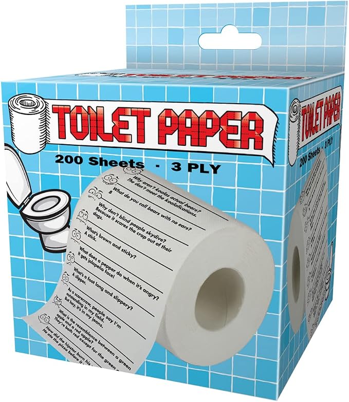 Crap Jokes Funny Toilet Paper - 3-Ply Prank Gag Gift Roll - skull toilet paper