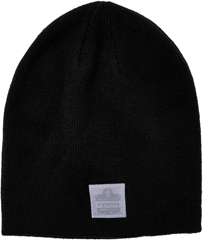 Ergodyne N-Ferno 6812 Ribbed Knit Beanie, Black - skull watch