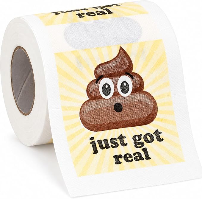 Funny Novelty Toilet Paper - White Elephant Gift Idea, Dirty Santa, or Gag - skull toilet paper