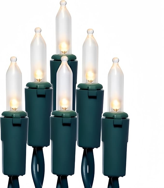 200 LED Warm White Christmas Lights, UL Certified and Commercial Grade 66ft Green Wire String Lights, for Indoor and Outdoor Party, Wedding, Garden, Patio. - string light