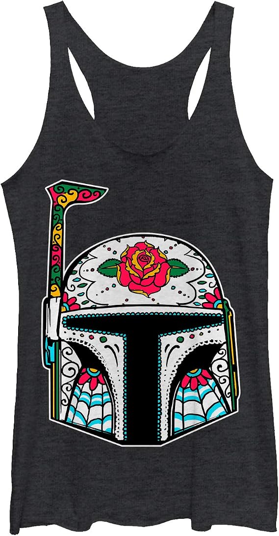 STAR WARS Women's Sugah Boba - skull tank tops