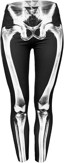 JINKAIJIA Women's Regular Size and Large Size Fashion Designs Digital 3D Printed Leggings(DDK100-1L) - skull leggings