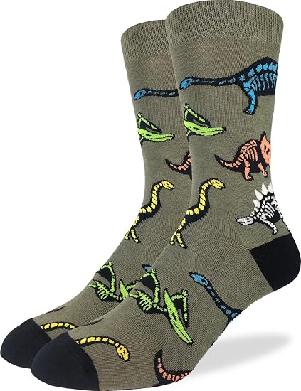Good Luck Sock Men's Dinosaur Socks, Adult - skull swimsuit