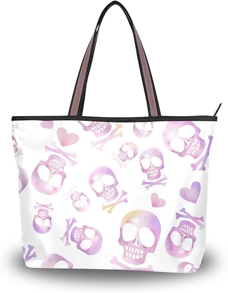 Woman Tote Bag Cute French Bulldog Shoulder Handbag for Work Travel Business Beach Shopping School - sugar skull handbags for sale