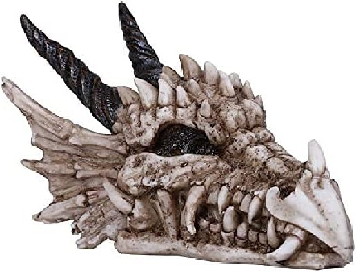 Pacific Giftware Dragon Skull Statue Collectible Home Decor Resin - skull figurine