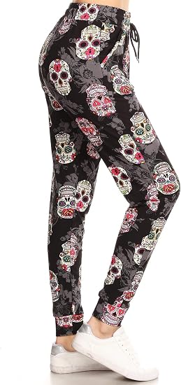 Leggings Depot Women’s Popular Print High Waist Premium Jogger Track Pants(S-3X) BAT1
