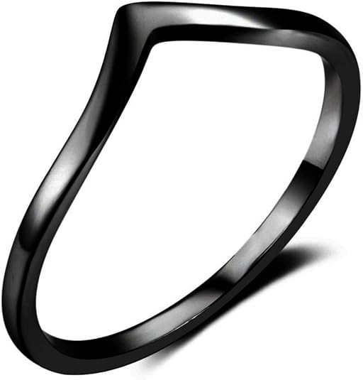 Jude Jewelers Stainless Steel Pointed Chevron Classical Simple Plain Statement Promise Ring
