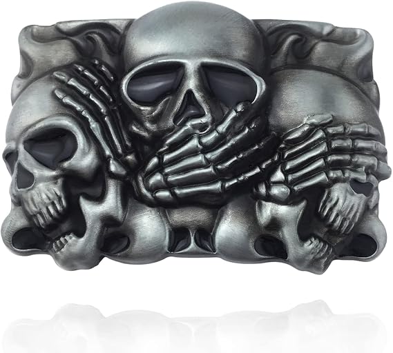 XGALA Skull Head Belt Buckle For Mens Western Cowboy - skull wallet