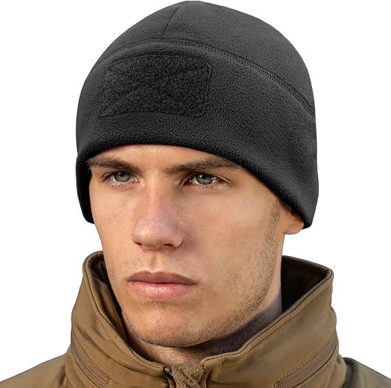 M-Tac Tactical Beanie Fleece Watch Cap - Winter Hat Elite - Patch Panel - skull watch