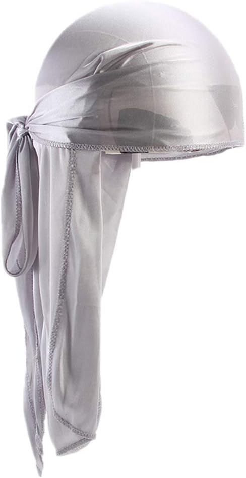 Fxhixiy Long Extend Durag Beanie for 360 Waves, Soft Long Tie Cap Men Women - string light