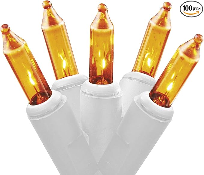 Dobar Gold Christmas Lights - 100 Count - 24 Ft - Indoor and Outdoor Use - string light