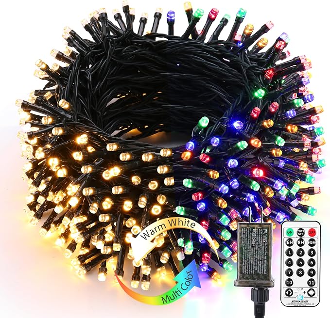 Brizled Outdoor Christmas Tree Lights, 65.67 ft 200 LED Indoor String Light - string light