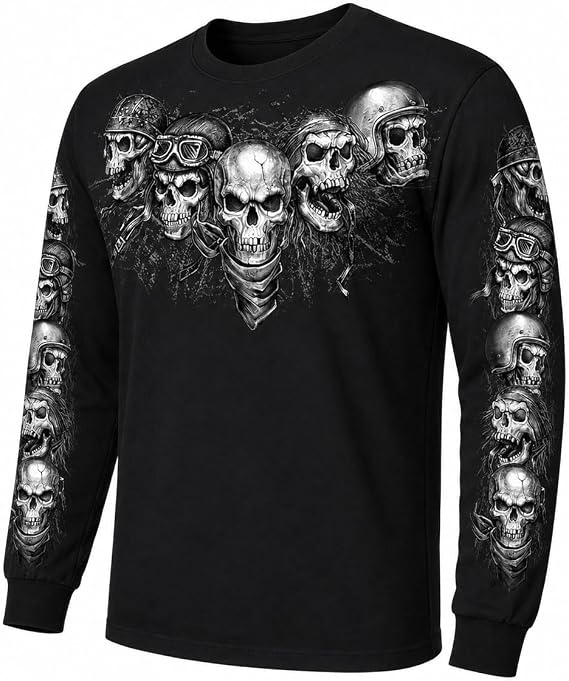 Hot Leathers Unisex-Adult Tattoo - skull tshirt