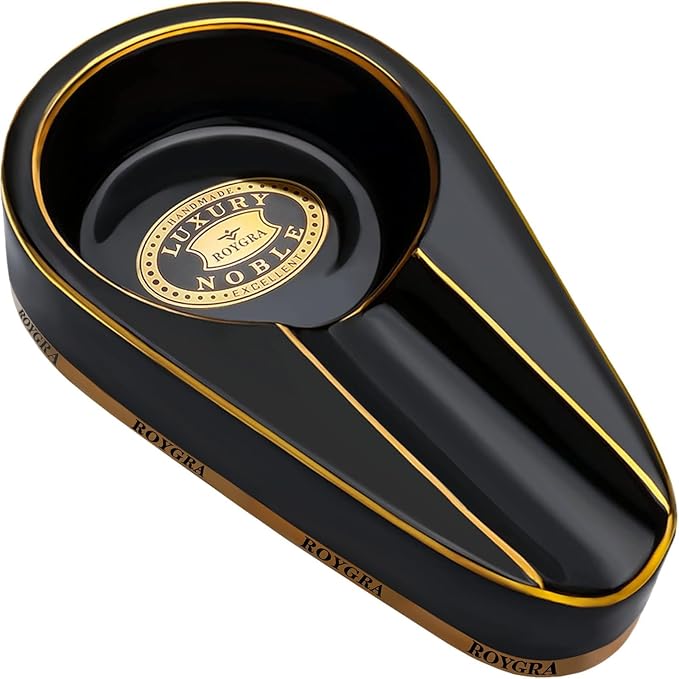 roygra Cigar Ash Tray, Outdoor Ashtray for Outside Patio, Single Holder - skull ashtray