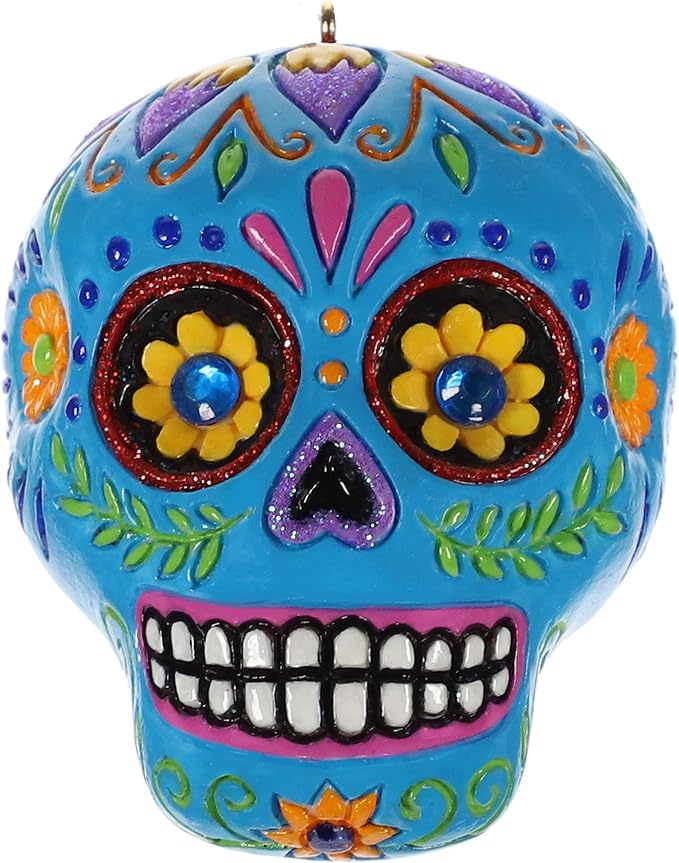Hallmark Halloween Ornament 2019 Spooky Sugar Skull - sugar skull ornament