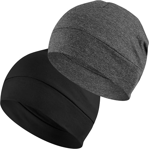 Headshion 100% Cotton Skull Caps Beanie Sleeping Hats for Men Women