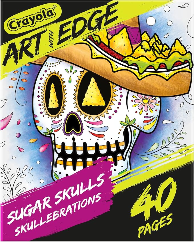 Crayola Sugar Skulls Coloring Book, Volume 3, Teen Coloring, (Page Count/Style May Vary) - sugar skull book