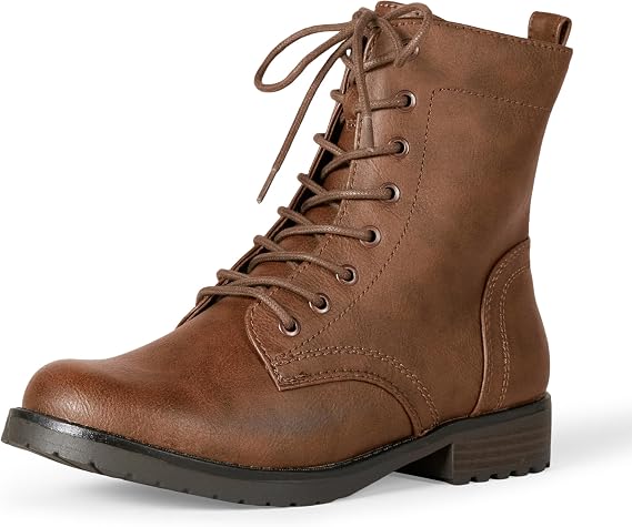 Amazon Essentials Women's Lace-Up Combat Ankle Boots with Side Zipper, Lug Sole - sugar skull costume