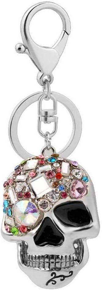 Skull Key Keychains 3D Creative Novelty Blings Crystal Skull Animal Keyrings for Women Girl Charm Purse Handbag Gift - skull backpack
