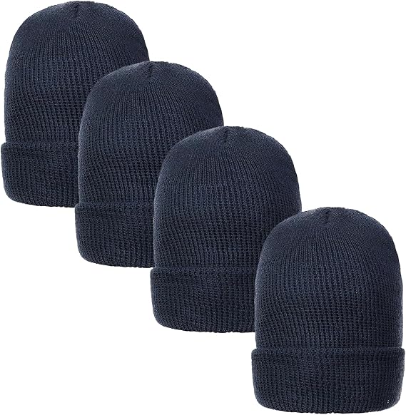 Genuine GI 100% Wool Military Watch Cap (4 Pack) - skull watch