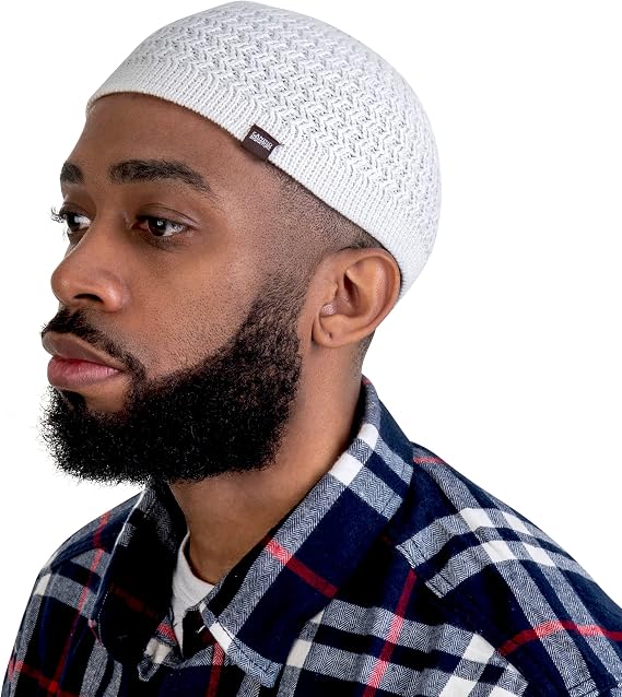 Zigzag Knit Breathable Skull Caps for Men & Women - skull hat