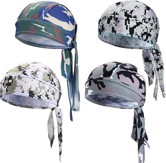 Chuangdi Do Rag Cap Turban Durags for Men - skull hat