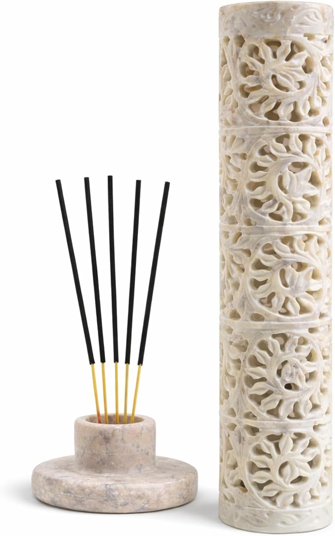 Carry Me Marble Soapstone Incense Stick Holder - skull incense burner