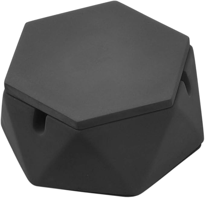 FREELOVE Concrete Ashtray with Lid & Stainless Steel Ashtrays, Cement Ash Tray Smoking Holder Indoor Smokeless Outdoor Windproof Patio Home Office Cool Decor(Dark Grey, Small) - skull ashtray