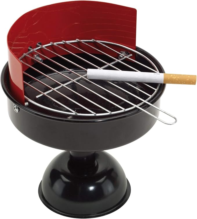 GoFika Cute Barbecue Ashtray Metal, Cigarette Ashtray for Indoor and Outdoor Use, Gift Funny Cool for Smokers, Ash Tray for Home Yard Decor - skull ashtray