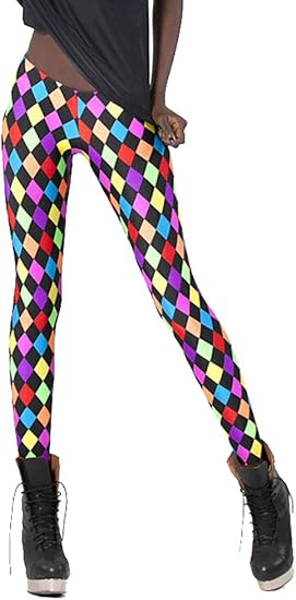QZUnique Leggings for Women, Halloween Full-Length Printed Legging Footless Elastic Yoga Pants, Regular and Plus Size - skull leggings