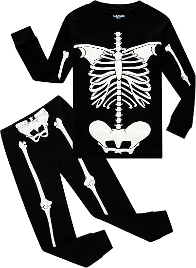 Family Feeling Kids & Toddler Boys Pajamas 2 Piece Pjs Set 100% Cotton Sleepwear - skull pajamas