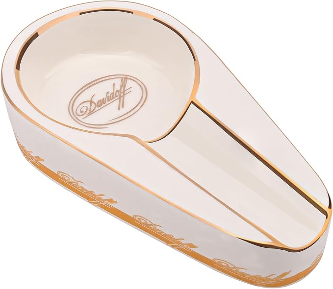 Ceramic Cigar Ashtray,Luxury Gilt White Portable - skull ashtray