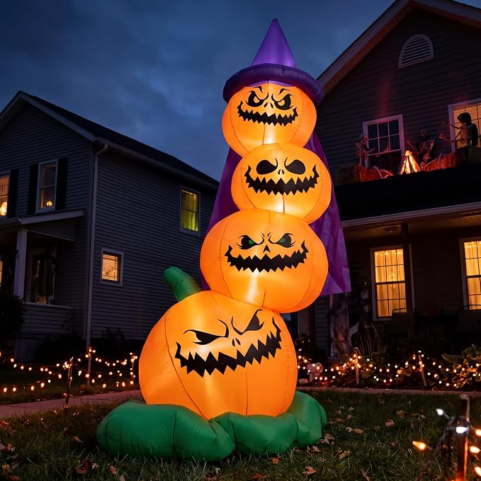 Joiedomi 6 FT Halloween Inflatables Outdoor Pumpkins - skull inflatable