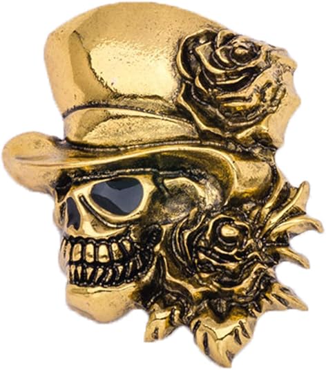 Flairs New York Premium Handmade Enamel Lapel Pin Brooch Badge - skull jacket