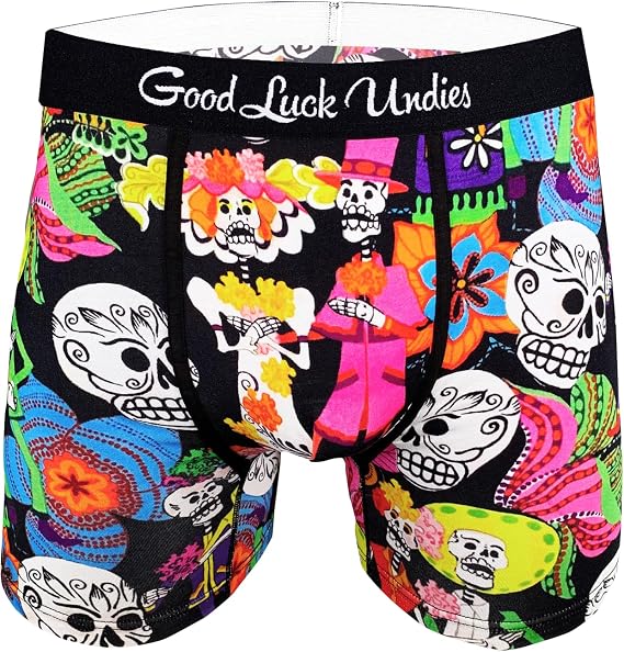 Good Luck Undies Men's Music Boxer Brief Underwear - skull swimsuit