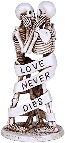Pacific Giftware Love Never Dies Skeleton Couple Resin Figurine - skull figurine