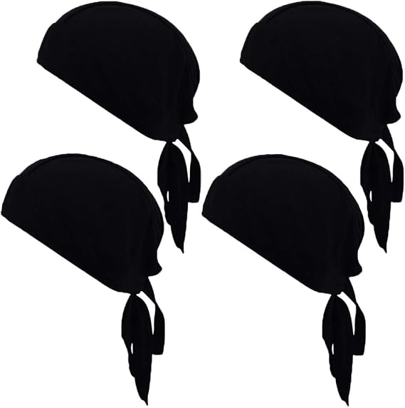 Cooling Do Rags Sweat Wicking Skull Caps Doo Rags Large Motorcycle Dew Rag Head Wrap Bandana Hats Liners for Men and Women - skull hat