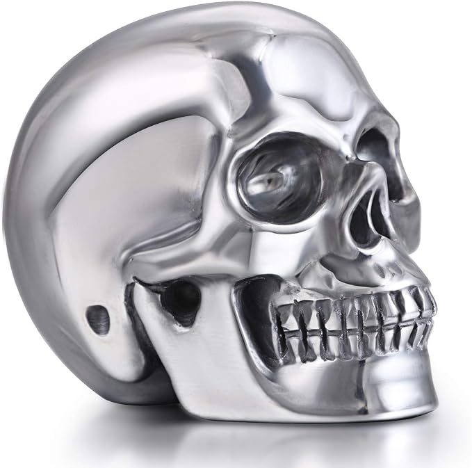 Skullis 2.0" Tera-Hertz Crystal Skull, Hand Carved Gemstone Fine Art Sculpture, Reiki Healing Stone Statue. z8 - skull figurine