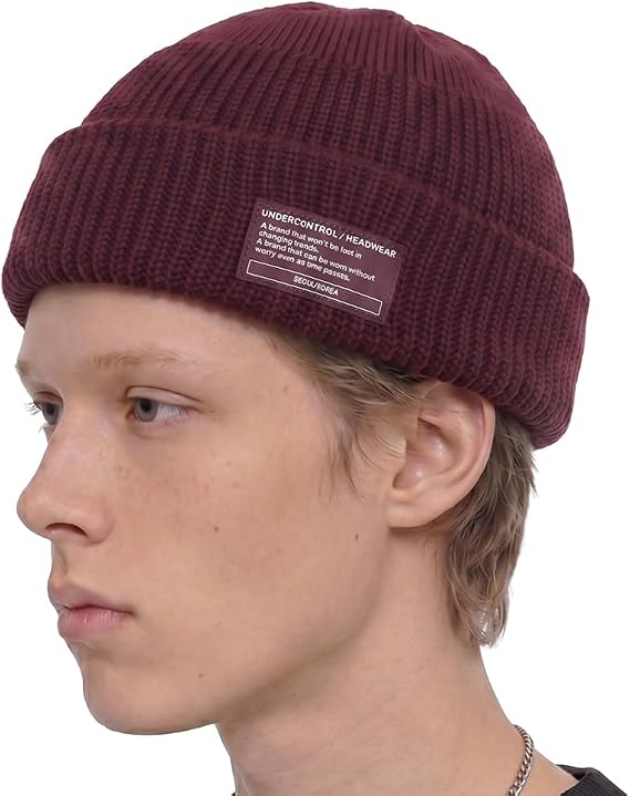 UNDERCONTROL Winter Trawler Fisherman Beanie Men Women Unisex Stylish Plain Docker Skull Hat Roll up Watch Cap Color Pack - skull watch