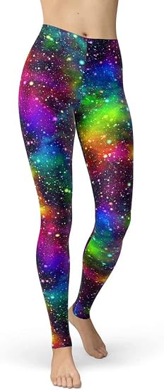 sissycos Women's 80s Leggings Buttery Rainbow Stripes Printed Pants - skull leggings